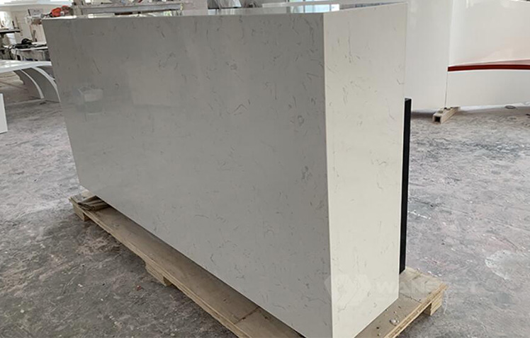Straight Design Pattern Marble Stone Luxury Reception Desk
