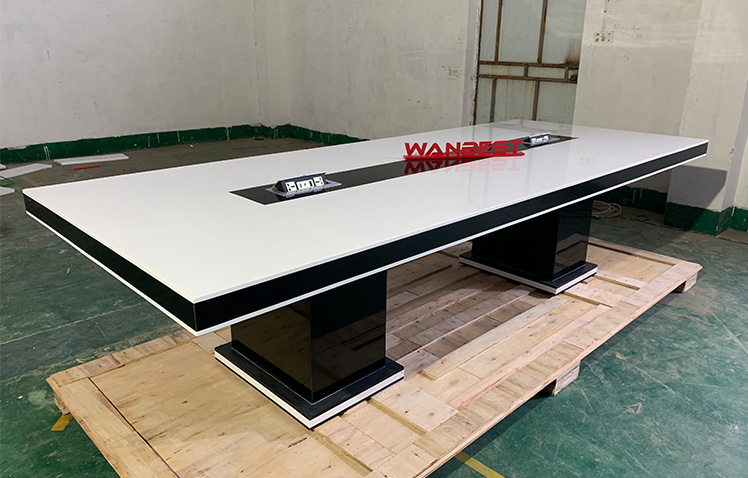 White Black Marble Meeting Room Table