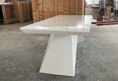small white marble unique conference table design