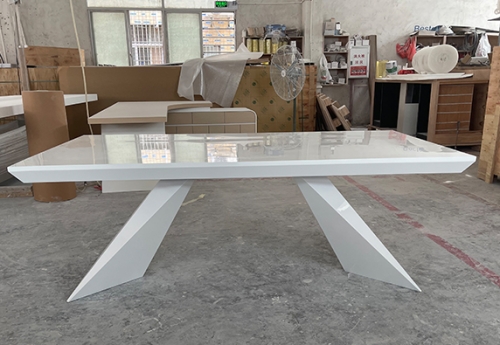 small white marble unique conference table design