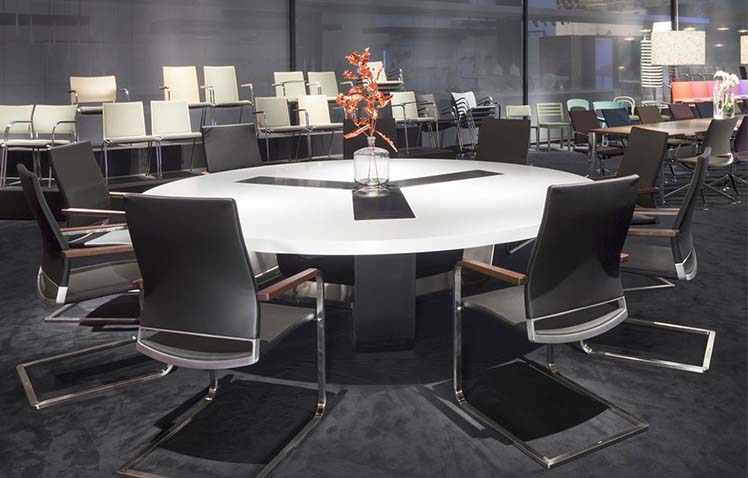 Diameter2.4m Round Solid Surface Conference Table