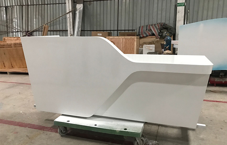 Modern Hot Sale Corian white marble Reception Desk