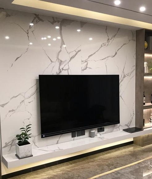solid surface TV wall