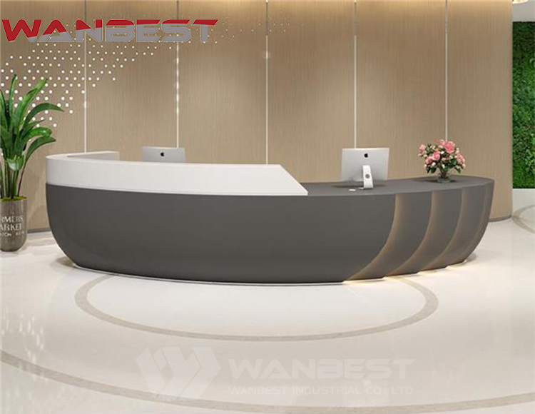 oval Reception desk