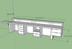 Foldable pure white smooth marble company reception desk