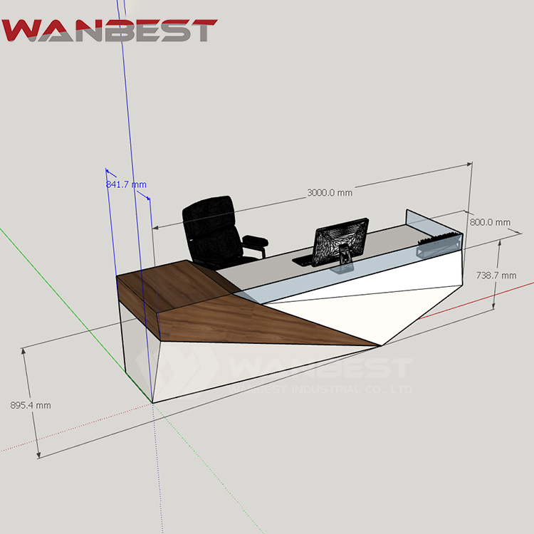 solid surface desk design