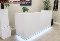 salon modern office black white reception desk desgin