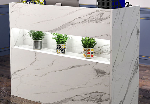 Small Shops Marble Pattern Cashier Reception Desk