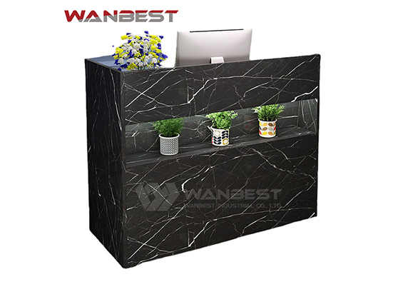 Small Shops Marble Pattern Cashier Reception Desk