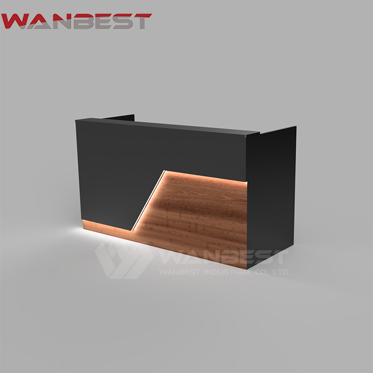 black style reception desk