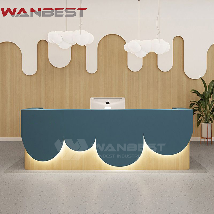 White office reception desk