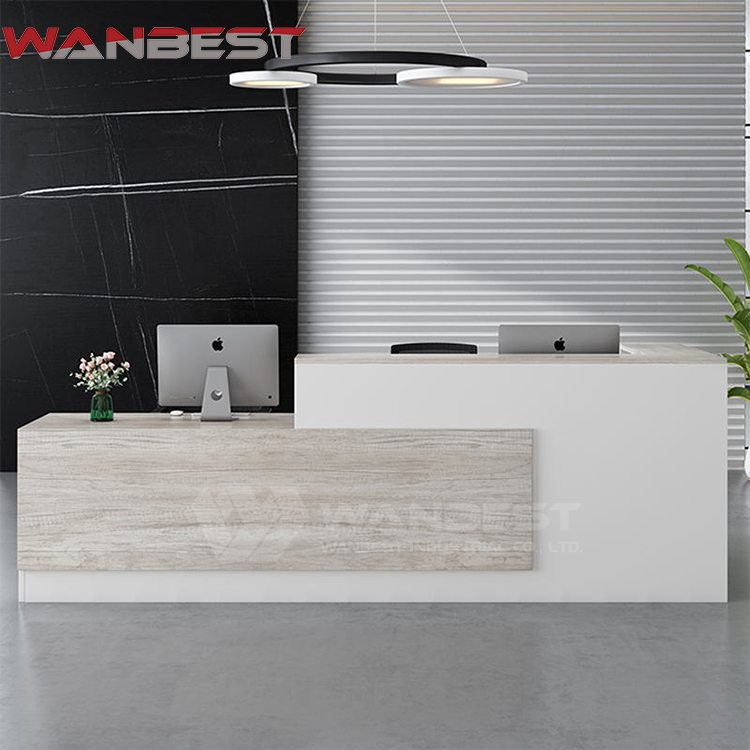 wood reception desk