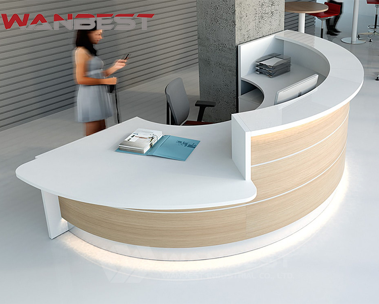 u shape reception desk