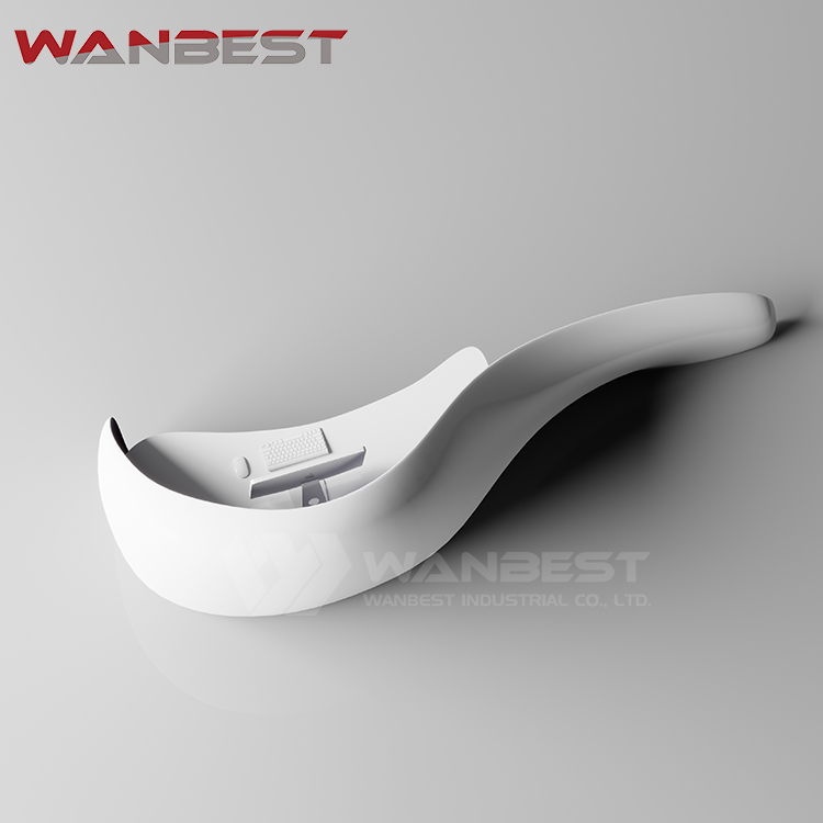 white reception desk