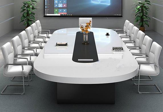 modern office oval white  round conference tables