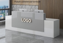 two person custom modern reception desk design for sale