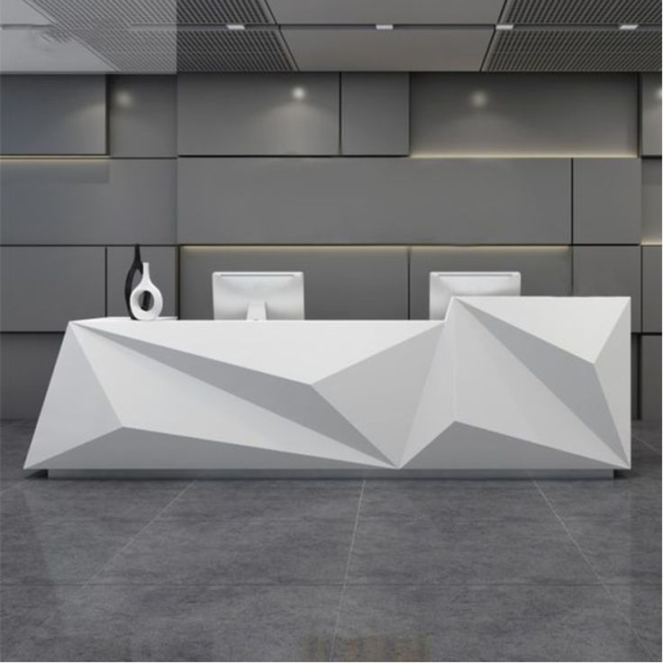 White marble reception desk calm your mind 