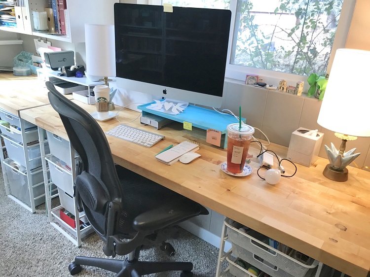 height of the desk