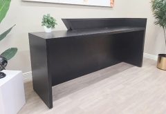 modern black led custom front salon reception desk
