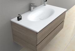 Solid surface material hotel pure white Washing sink