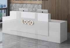 two person custom modern reception desk design for sale