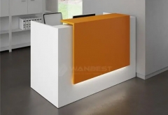 single salon white led small reception desk for salon