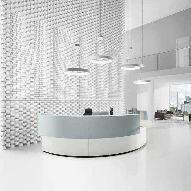 luxury fashion design circular reception desk