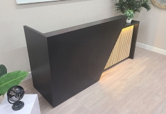 modern black led custom front salon reception desk