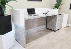 custom led rustic white modern 2 person reception desk