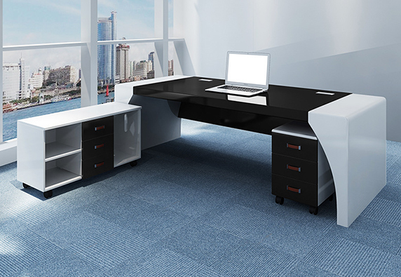 Sale simple black L shaped modern furniture office desks