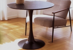 Modern black circle marble small round dinning table