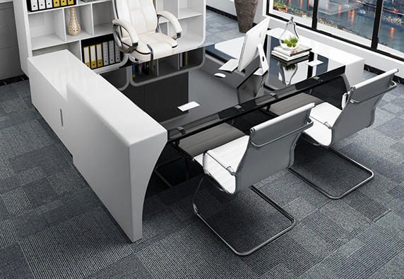 Sale simple black L shaped modern furniture office desks