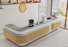 For sale new popular l shape wooden design bar counter