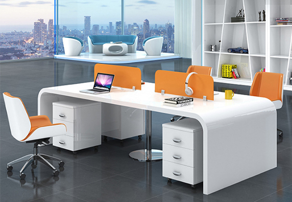 modern white small executive with drawers office desk