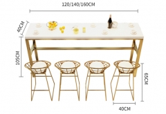 Modern white ourdoor small marble top dinning table