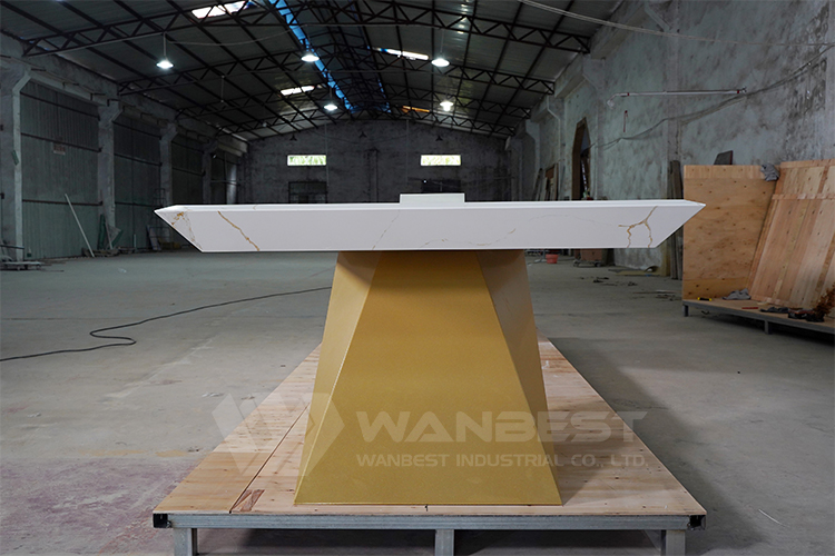 gold desk leg meeting table