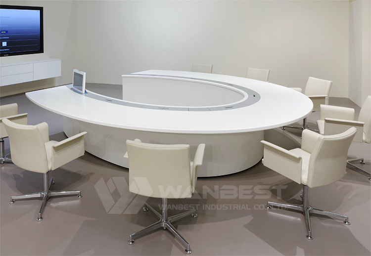 white u shape conference table