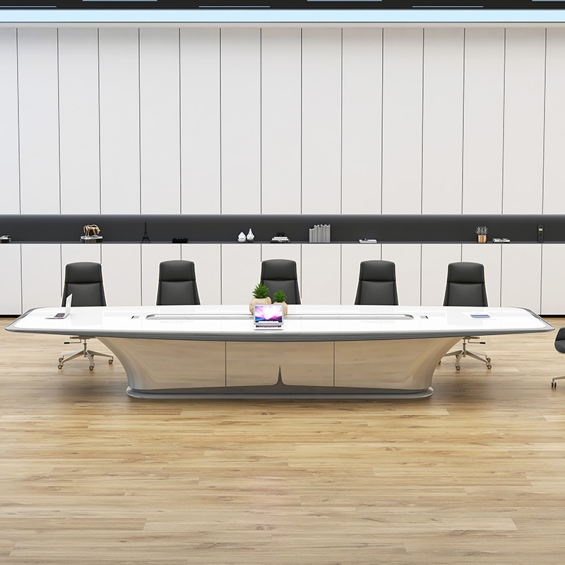 white conference table