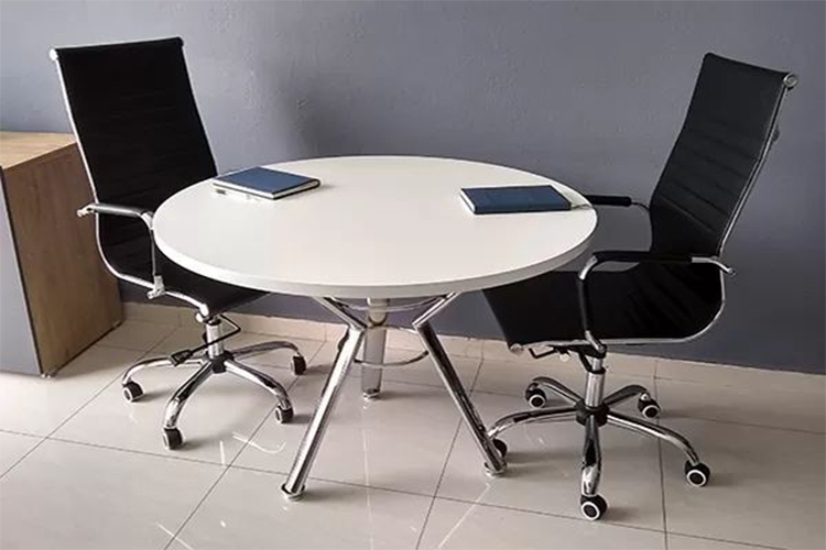 small white conference table