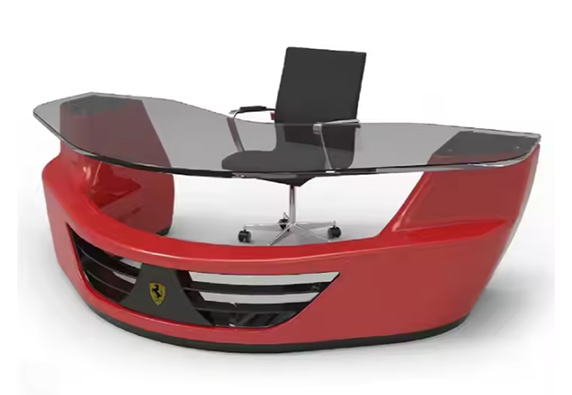 office desk Farrari vehicle head style semi circle shape