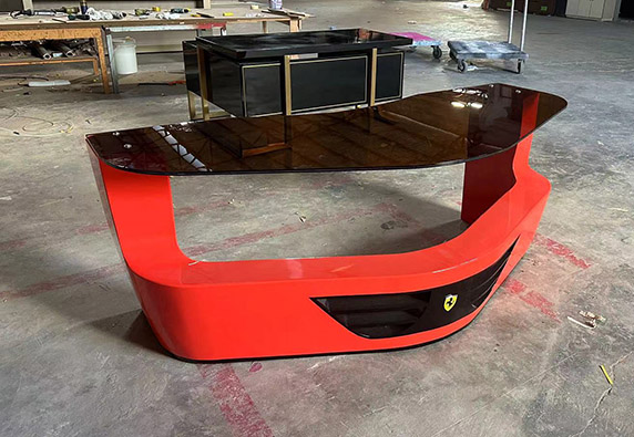 office desk Farrari vehicle head style semi circle shape