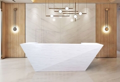 Marble luxury office salon reception desk diamond shape