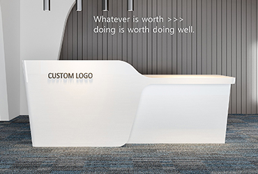 White Reception Desk