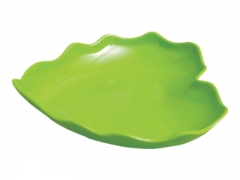 heart shape melamine plate solid color with wave edge
