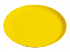 solid color melamine plate with stripes