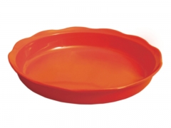 round melamine plate solid color with wave edge