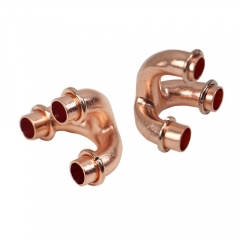 Copper tripod copper pipe fittings for three-way elbow coupler connectors