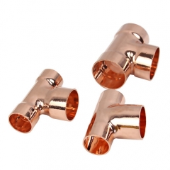 widely use reducing tee copper ferrule fitting 3 way copper elbow fitting