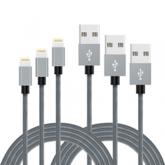 iphone nylon braided colorful aluminium alloy 2.4A fast charging lightningg usb data cable