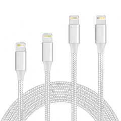 iphone nylon braided colorful aluminium alloy 2.4A fast charging lightningg usb data cable